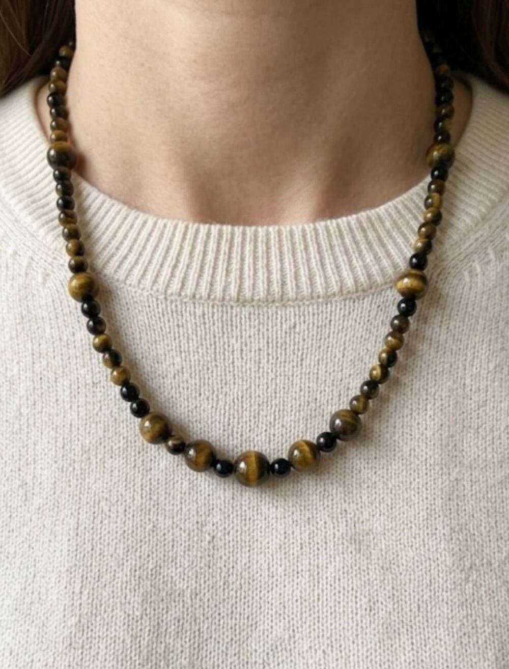 Tiger's Eye beaded Necklace
